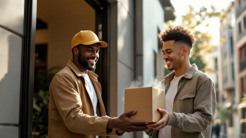 Picker scanning items in a micro-fulfillment center